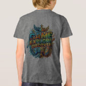 ゲーム、探索、発見 トライブレンドTシャツ (裏面)
