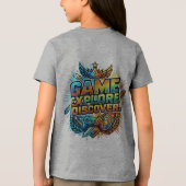 ゲーム、探索、発見 トライブレンドTシャツ (裏面)