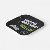 ゲームGamingネオングリーン、任意の年齢の誕生日パーティー ペーパープレート (傾斜あり)