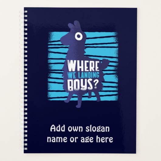 ゲームLlamaここで我々は少年のグラフィックティーンに着陸 プランナー手帳 (正面)