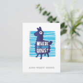 ゲームLlamaここで我々は少年のグラフィックティーンに着陸 ポストカード (スタンド正面)