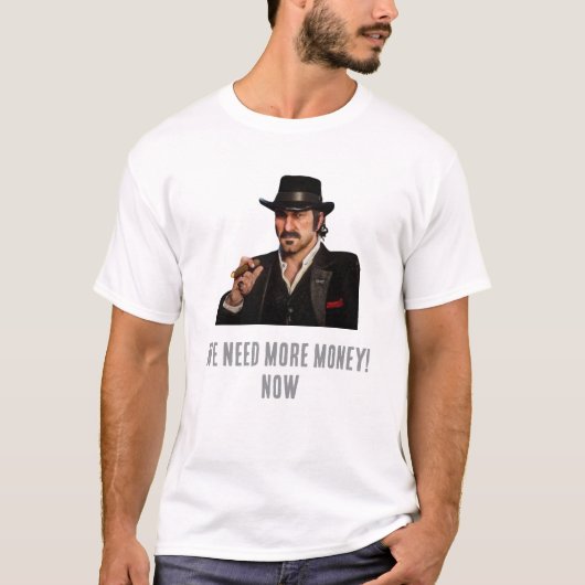 ゲームTシャツ | ビンテージの葉巻を吸うカウボーイ Tシャツ (正面)