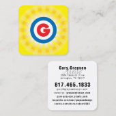 ゲーリーグレーソンビジネスカード スクエア名刺 (正面/裏面)