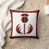 ゲール族の休日の枕を持つスコットランドのタータンチェックのアザミ クッション (ブランケット)