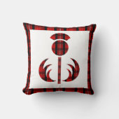 ゲール族の休日の枕を持つスコットランドのタータンチェックのアザミ クッション (正面)