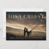 ゲールIosa Criostクロスフォトクリスマスカード シーズンカード (正面)