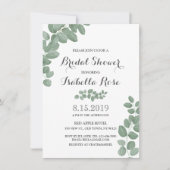 ゲーンユーカリプタスリーフブライダルシャワー 招待状 (正面)