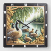 ゲー素朴ゼ芸術 スクエア壁時計 (正面)