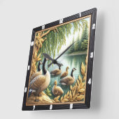 ゲー素朴ゼ芸術 スクエア壁時計 (傾斜)