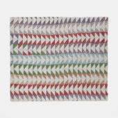 ゲー飛んでいるゼのキルトパターン フリースブランケット (正面(横))