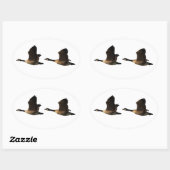 ゲー飛んでいるゼのステッカー 楕円形シール (シート)