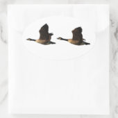 ゲー飛んでいるゼのステッカー 楕円形シール (バッグ)