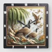 ゲー飛んでいるゼ林 スクエア壁時計 (正面)