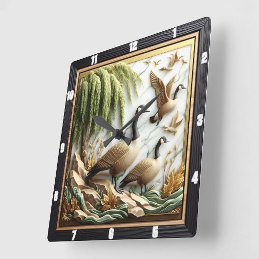 ゲー飛んでいるゼ林 スクエア壁時計 (傾斜)