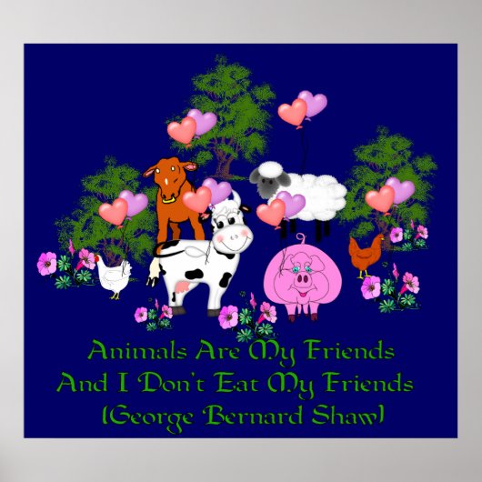 ゲー・B・ショーベジタリアン引用文 ポスター (正面)