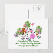 ゲー・B・ショーベジタリアン引用文 ポストカード (正面/裏面)