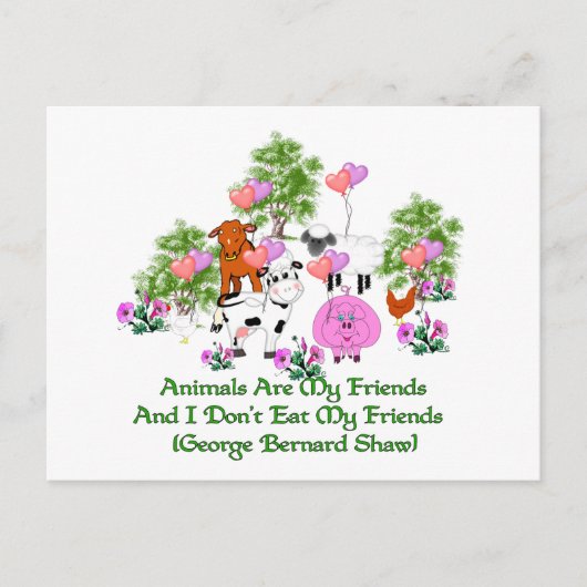 ゲー・B・ショーベジタリアン引用文 ポストカード (正面)