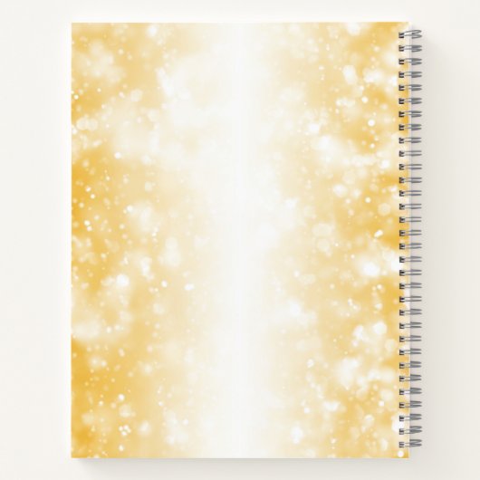 ゲ結婚ストブック金ゴールドきらめく灯 ノートブック (裏面)