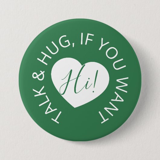 ゲ結婚スト·グリーン·気にハート 缶バッジ (正面)