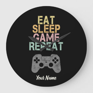 ゲ食べーマー用スリープゲーム繰り返しことわざギフト ラージ壁時計