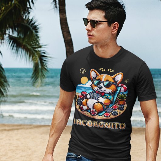 コおもしろいルギドッグインコ遊ルグニトトランプのポーカー Tシャツ