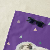 コアかわいらしラベアパープかわいらしル動物名キッズ ビーチタオル (インサイチュ)