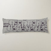 コアラおもしろいス登山ツリーイラストレーショングレイ ボディピロー (裏面)