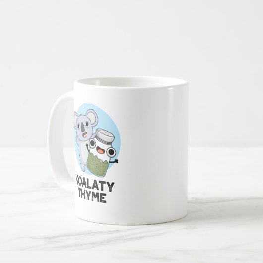 コアラおもしろいティTHYMEプン コーヒーマグカップ (正面左)