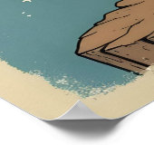 コアラおもしろいビアアート – 登山ツリーは懸命作品 ポスター (角)