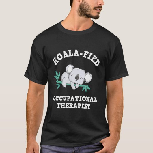 コアラおもしろい職業セラピーシャツ認定O Tシャツ (正面)