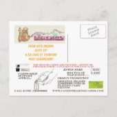 コアラおよび消防士 インビテーションポストカード (裏面)