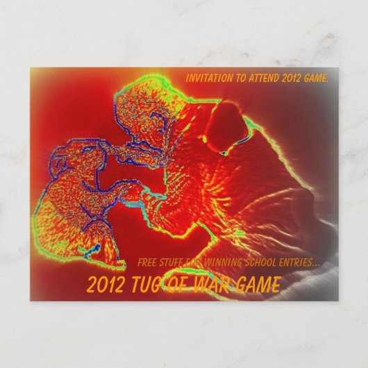 コアラおよび消防士 インビテーションポストカード (正面)