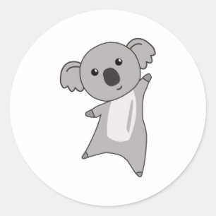 コアラかわいい動物たち子供へ ラウンドシール