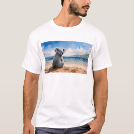 コアラが海を見ている Tシャツ