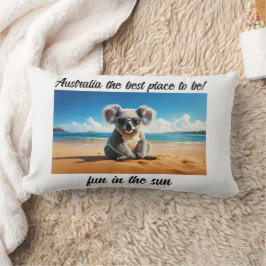 コアラが砂浜にいるオーストラリアが最高の場所！ ランバークッション