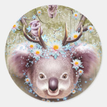 コアラが角を立てる