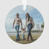 コアラが3人の家族として初めてのクリスマスを背負う オーナメント (裏面)