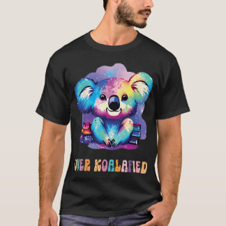 コアラだらけのキュートなレトロカラフルコアラ Tシャツ