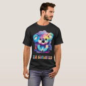 コアラだらけのキュートなレトロカラフルコアラ Tシャツ (正面フル)