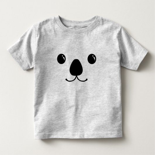 コアラのかわいい動物の顔のデザイン トドラーTシャツ (正面)