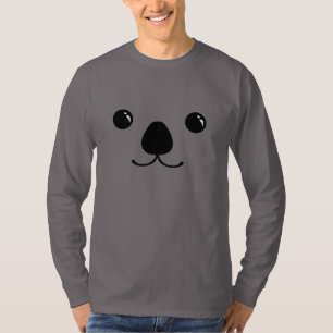 コアラのかわいい動物の顔のデザイン Tシャツ