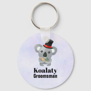 コアラのしゃれのKoalatyのかわいい花婿の付添人 キーホルダー