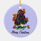 コアラのクリスマスの朝のオーナメント セラミックオーナメント (裏面)