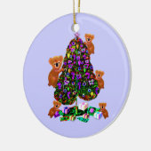 コアラのクリスマスの朝のオーナメント セラミックオーナメント (左)