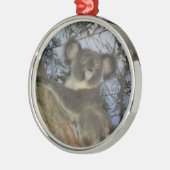 コアラのクリスマスオーナメント メタルオーナメント (左)