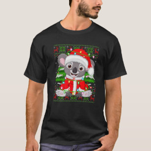 コアラのクリスマスセーター スタイルの醜いサンタ コアラのクリスマス Tシャツ