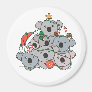 コアラのクリスマスツリーおもしろい動物のクリスマスマグネット マグネット
