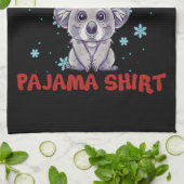 コアラのクリスマスパジャマTシャツ キッチンタオル (折り畳み)
