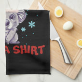 コアラのクリスマスパジャマTシャツ キッチンタオル (四つ折り)