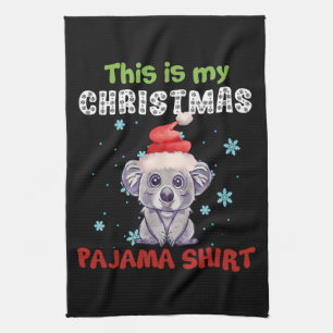 コアラのクリスマスパジャマTシャツ キッチンタオル